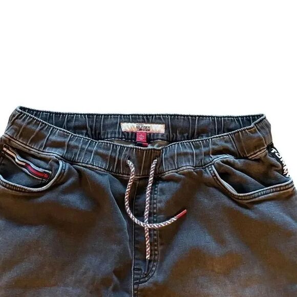 Tommy Hilfiger Black Pull On Drawstring Closure Cotton High Rise Denim Skinny Lo - Picture 2 of 12